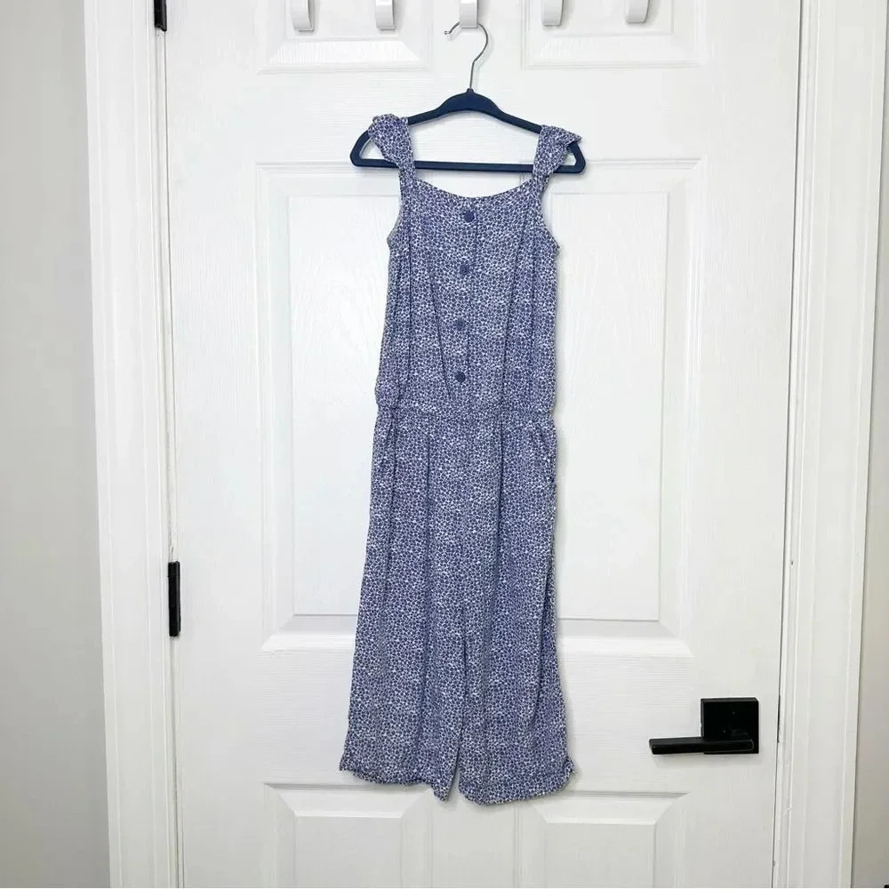 GAP KIDS Ruffle Romper Blue Nova Lightweight‎ Girls Size XS